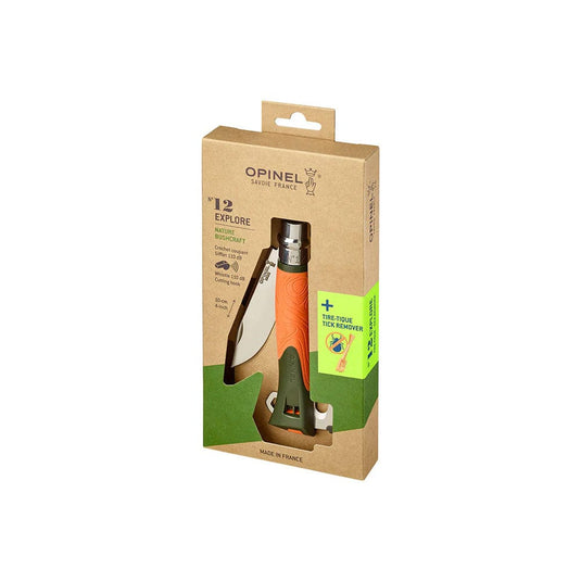Opinel No. 12 Explore Folding Knife with Tick Remover
