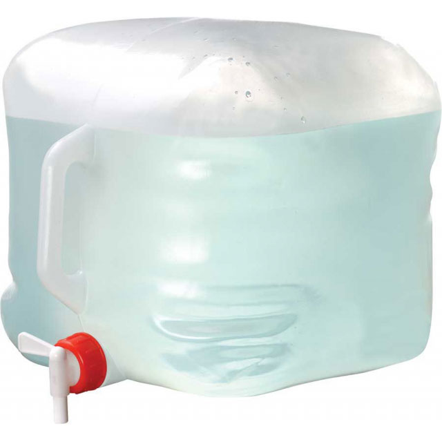Load image into Gallery viewer, Plastic water container with a spigot on a white background