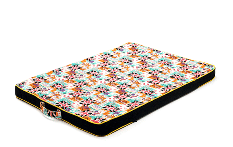 Load image into Gallery viewer, Luxury Printed Canvas Dog Bed - Thick And Comfortable Pet Mattress by Dog Hugs Cat