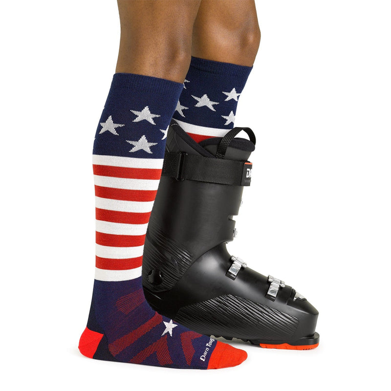 Load image into Gallery viewer, Darn Tough Captain Stripe OTC Lightweight Men's Snow Socks