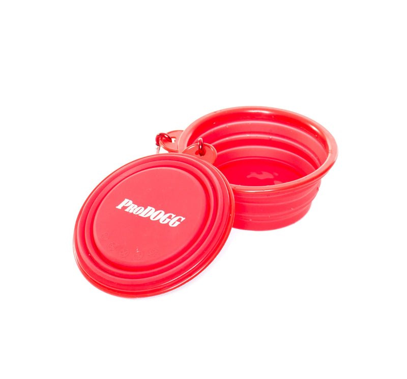 Load image into Gallery viewer, PRODOGG™ Red Collapsible Water Bowl With White Logo 195201 by ProDogg.com
