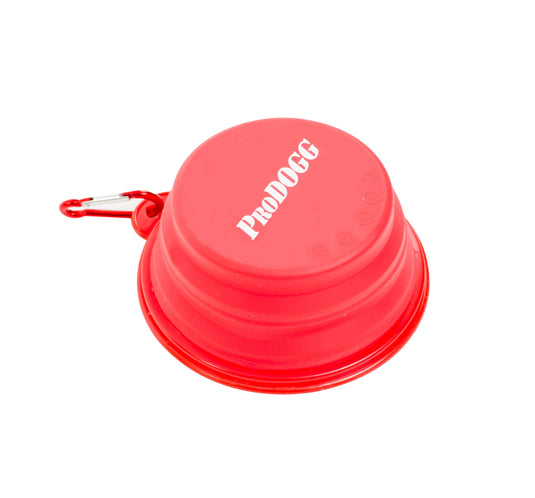 PRODOGG™ Red Collapsible Water Bowl With White Logo 195201 by ProDogg.com