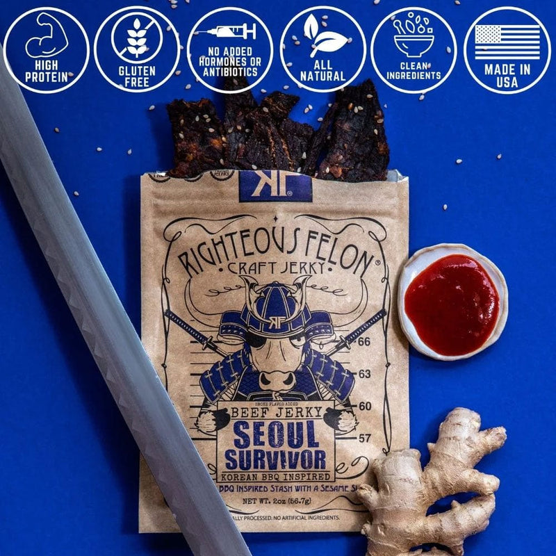 Load image into Gallery viewer, Righteous Felon Craft Seoul Survivor Beef Jerky