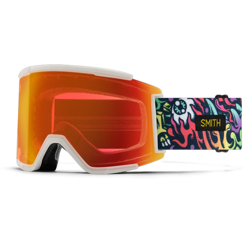 Load image into Gallery viewer, Smith Squad XL Artist Series | Tall Boy/ChromaPop Everyday Red Mirror/Chromapop Storm Yellow Flash Snow Goggles