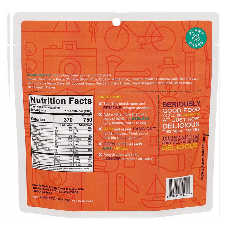 Load image into Gallery viewer, Good To-Go Pasta Marinara Double Serving