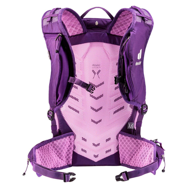 Load image into Gallery viewer, Purple hydration backpack with a geometric pattern on a white background