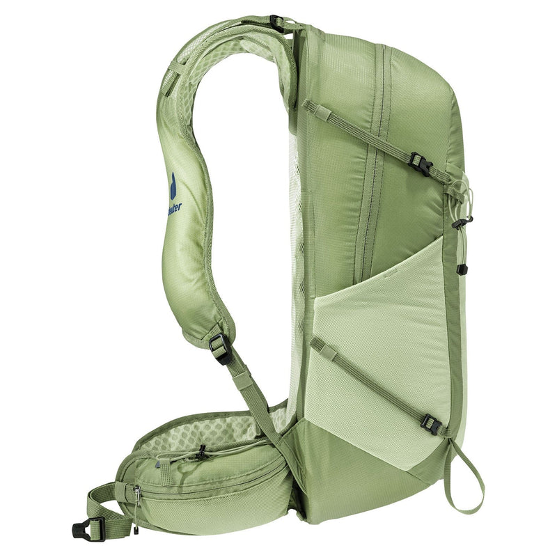 Load image into Gallery viewer, Green backpack with multiple compartments on a white background
