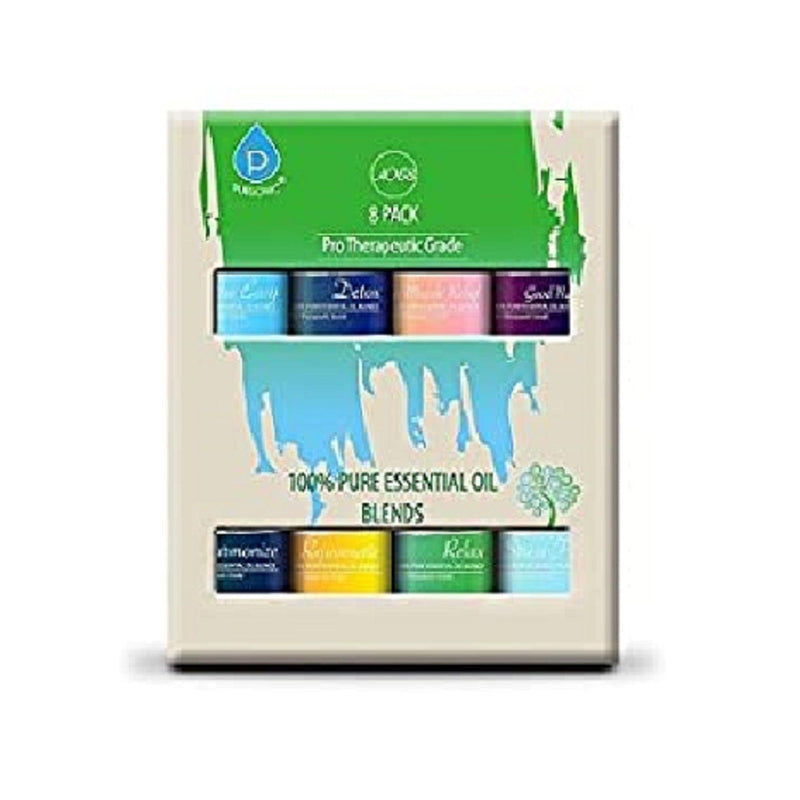 Load image into Gallery viewer, 8 Pack of 100% Pure Essential Aromatherapy Oils by Pursonic