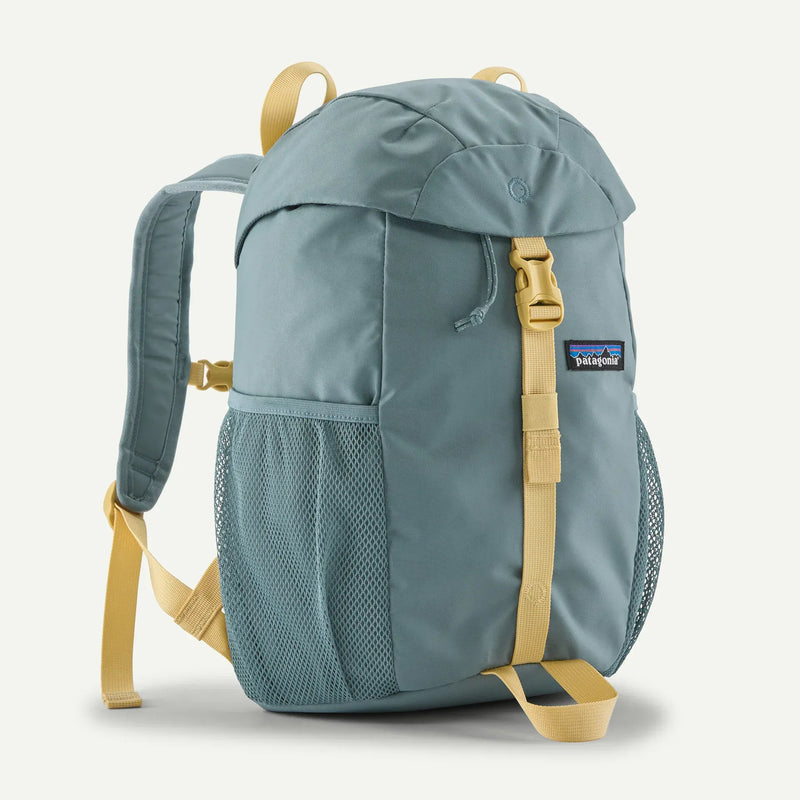 Load image into Gallery viewer, Blue backpack with beige straps on a white background