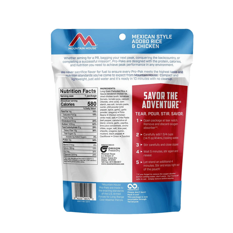 Load image into Gallery viewer, Mountain House Mexican-Style Adobo Rice & Chicken Pro Pak