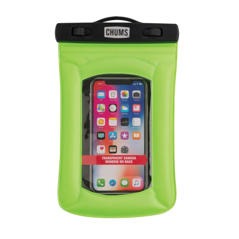 Load image into Gallery viewer, Green phone case with Chums branding on a white background