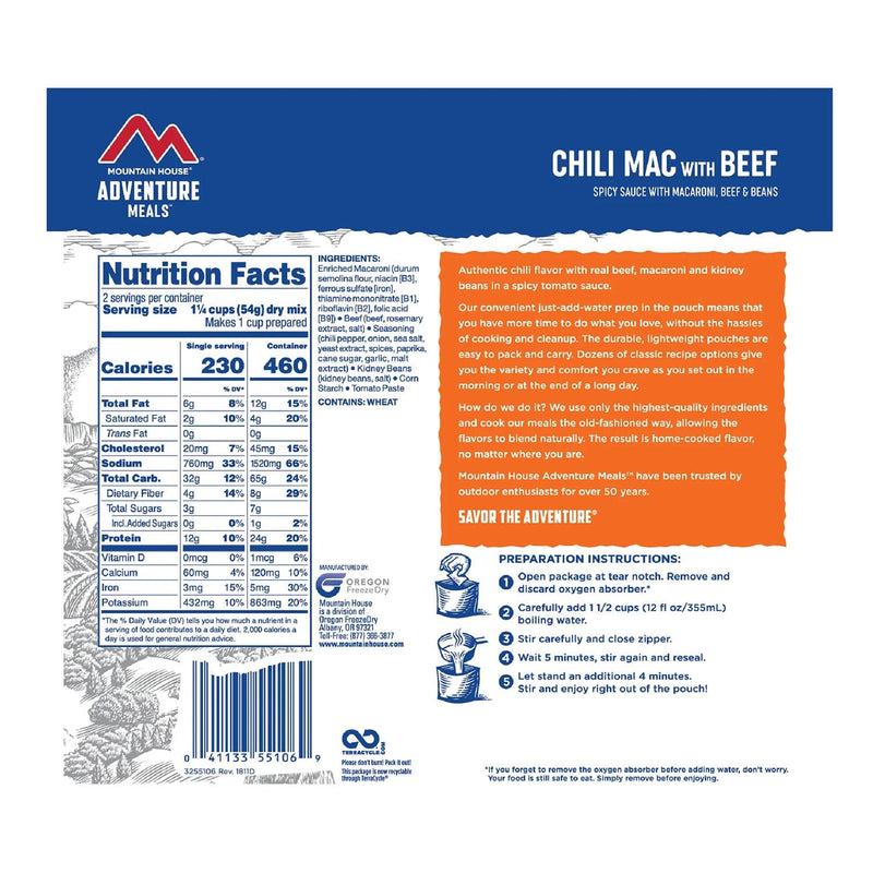 Load image into Gallery viewer, Mountain House Chili Mac with Beef