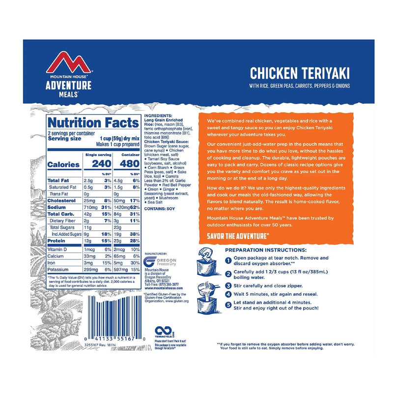 Load image into Gallery viewer, Mountain House Chicken Teriyaki with Rice