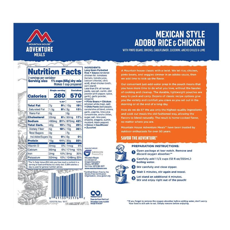 Load image into Gallery viewer, Mountain House Mexican Adobo Rice & Chicken