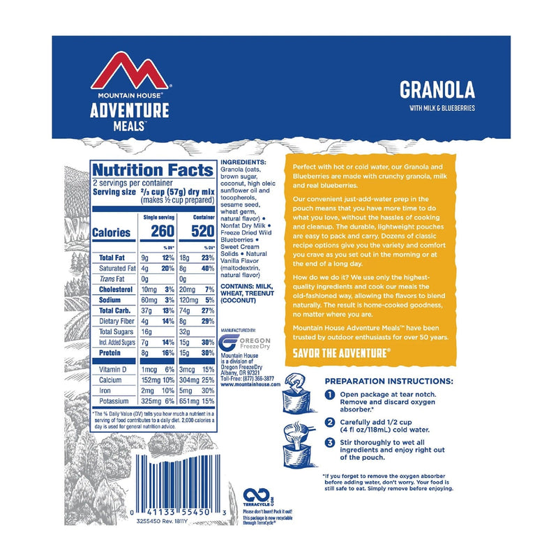 Load image into Gallery viewer, Mountain House Granola W/Blueberries