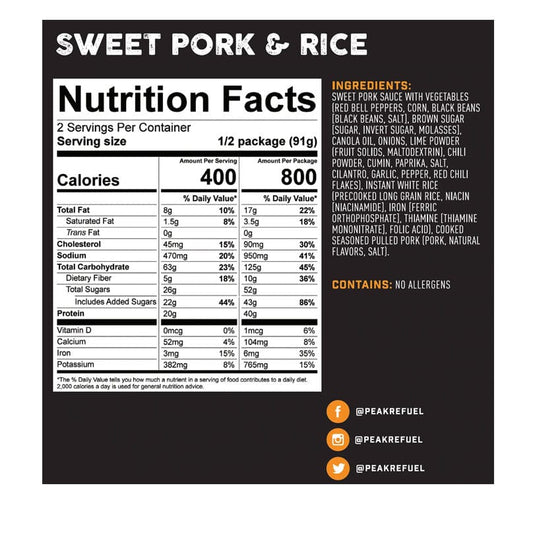 Peak Refuel Sweet Pork & Rice