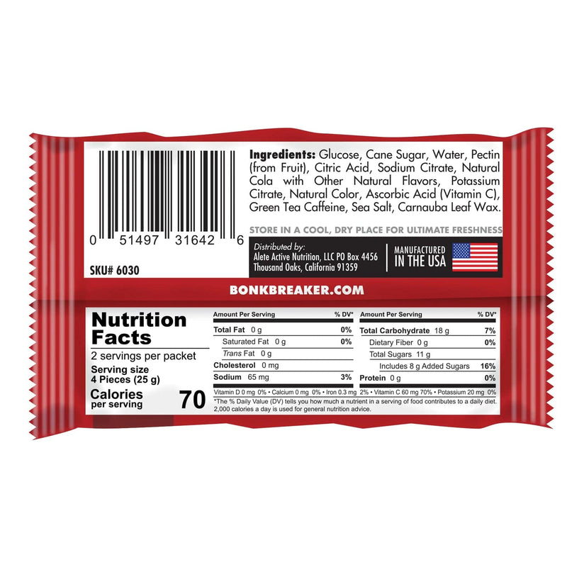 Load image into Gallery viewer, BonkBreaker Cola w/ Caffeine Energy Chews