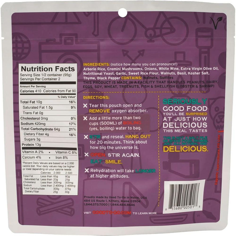 Load image into Gallery viewer, Good To-Go Herbed Mushroom Risotto - Double Serving