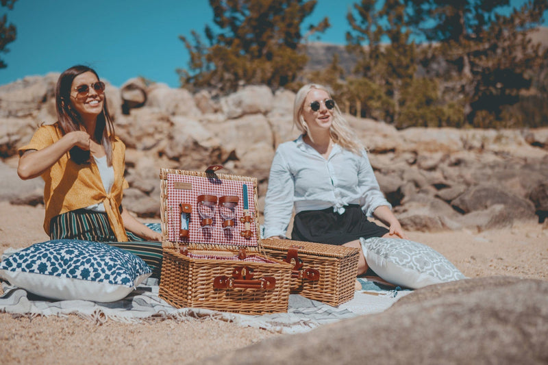 Load image into Gallery viewer, Classic Wine & Cheese Picnic Basket by Picnic Time Family of Brands