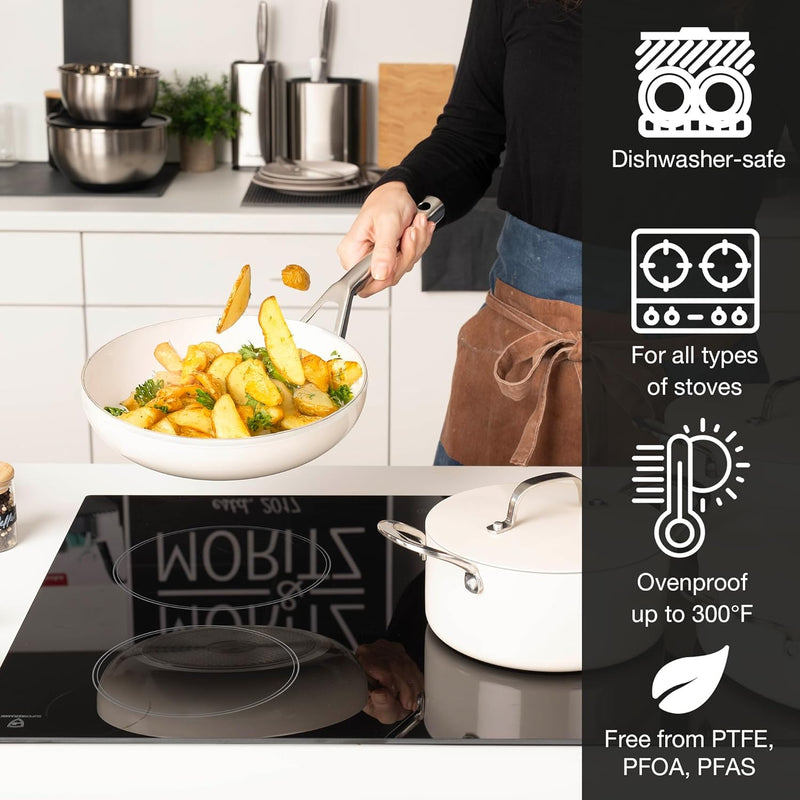 Load image into Gallery viewer, 7-Piece Cast Aluminum Pot and Pan Set with Lids by Moritz & Moritz