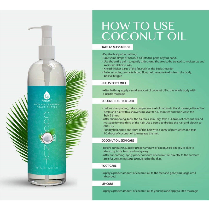 Load image into Gallery viewer, 100% Pure & Natural Fractionated Coconut Oil by Pursonic