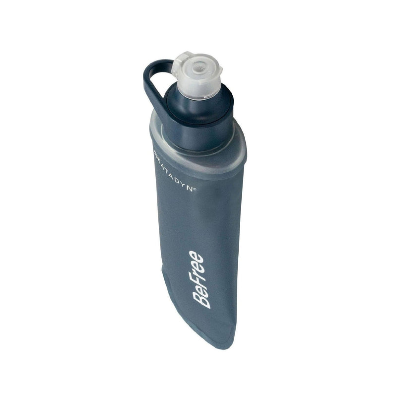 Load image into Gallery viewer, Collapsible water bottle with 'BeFree' branding on a white background
