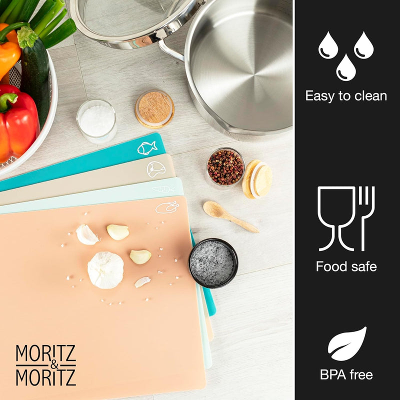 Load image into Gallery viewer, 4-Pack Kitchen Cutting Mats by Moritz & Moritz