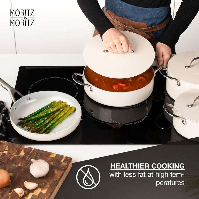 Load image into Gallery viewer, 7-Piece Cast Aluminum Pot and Pan Set with Lids by Moritz & Moritz
