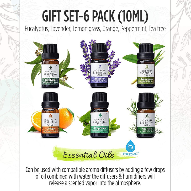 Load image into Gallery viewer, 9 Pack of 100% Pure Essential Aromatherapy Oils by Pursonic