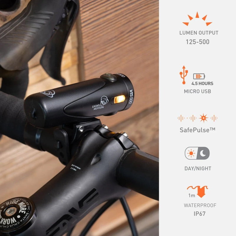 Load image into Gallery viewer, Light & Motion VIS 500 Onyx Cyling Light