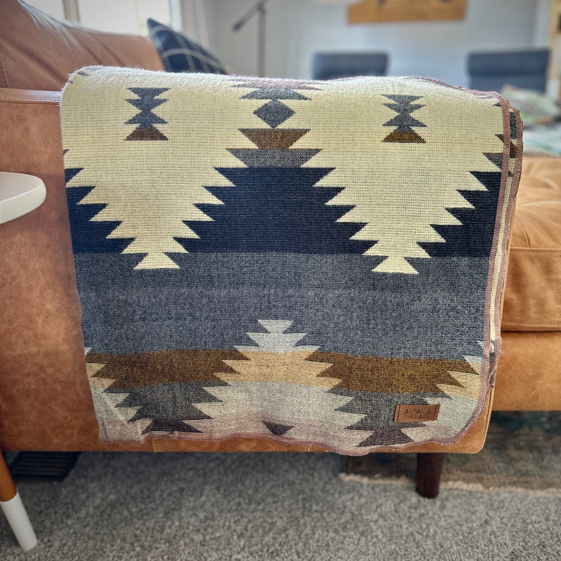 Load image into Gallery viewer, Andean Alpaca Wool Blanket - Rocky by Alpaca Threadz