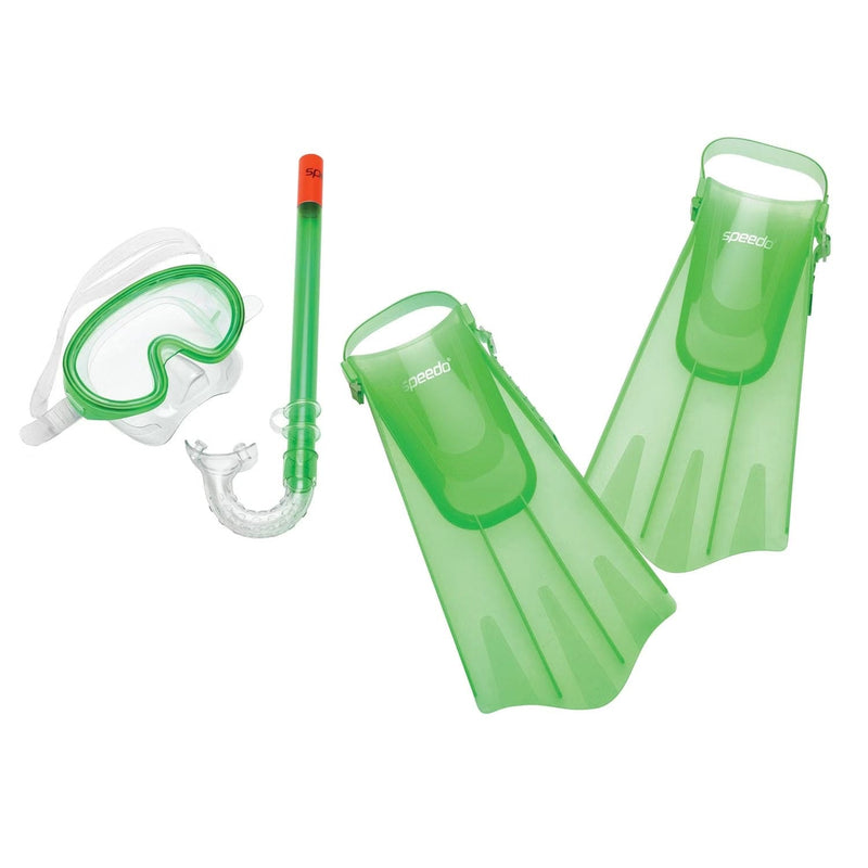 Load image into Gallery viewer, Speedo Kids Aqua Quest Mask Snorkel Fin Set