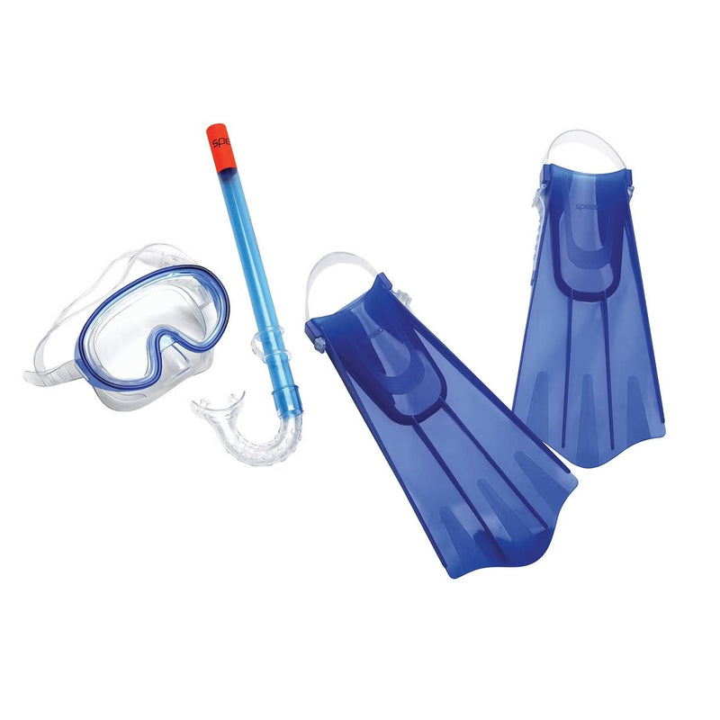 Load image into Gallery viewer, Speedo Kids Aqua Quest Mask Snorkel Fin Set