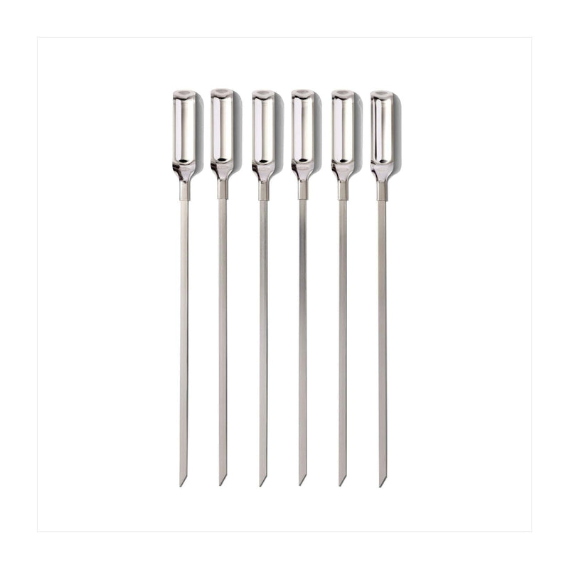 Load image into Gallery viewer, Set of five metal skewers on a white background