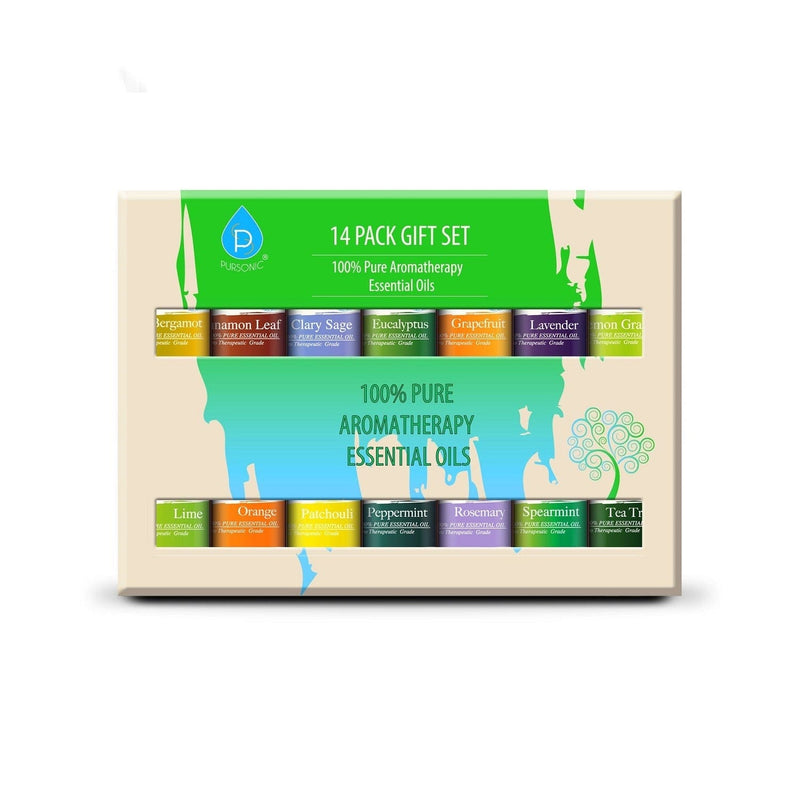 Load image into Gallery viewer, 14 pack of 100% Pure Essential Aromatherapy Oils by Pursonic