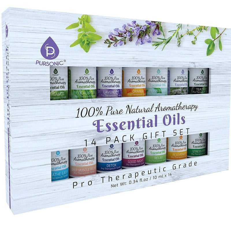 Load image into Gallery viewer, 17 Pack of 100% Pure Essential Aromatherapy Oils by Pursonic