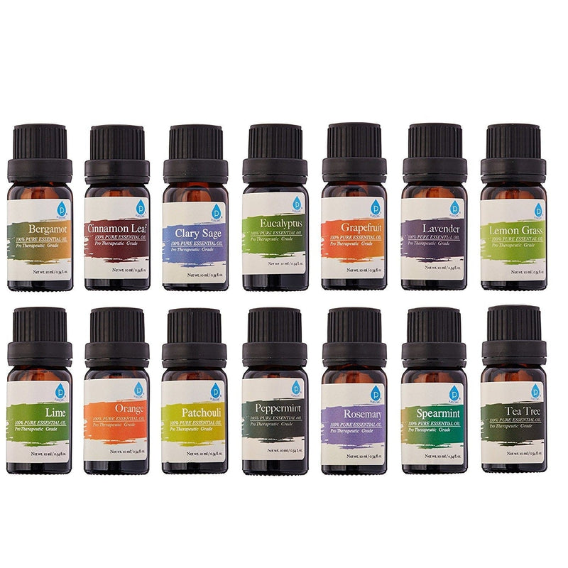 Load image into Gallery viewer, 16 pack of 100% Pure Essential Aromatherapy Oils by Pursonic