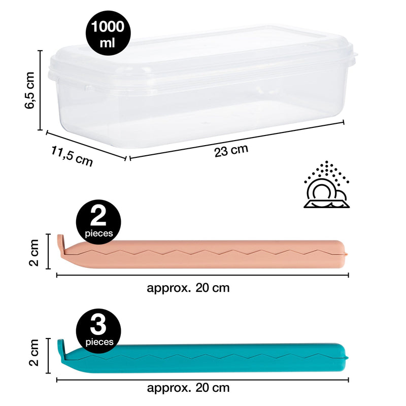 Load image into Gallery viewer, 6 Large Bag Clips in Clear Box (Mixed Colors) by Moritz & Moritz