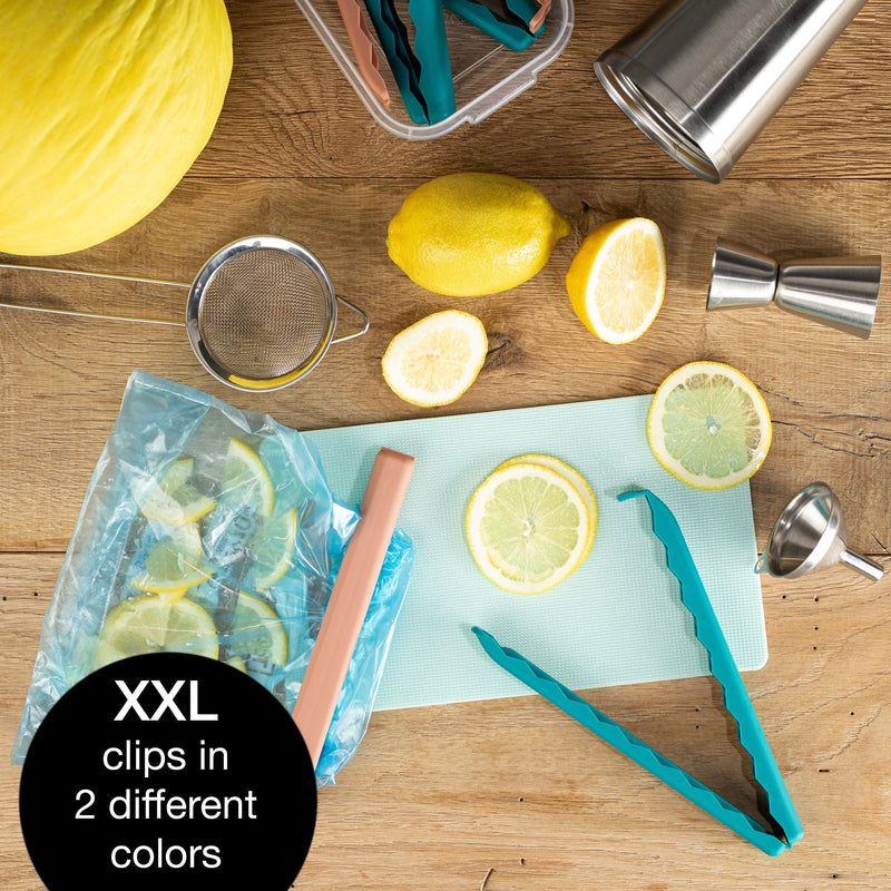 Load image into Gallery viewer, 7 Large Bag Clips in Clear Box (Mixed Colors) by Moritz & Moritz