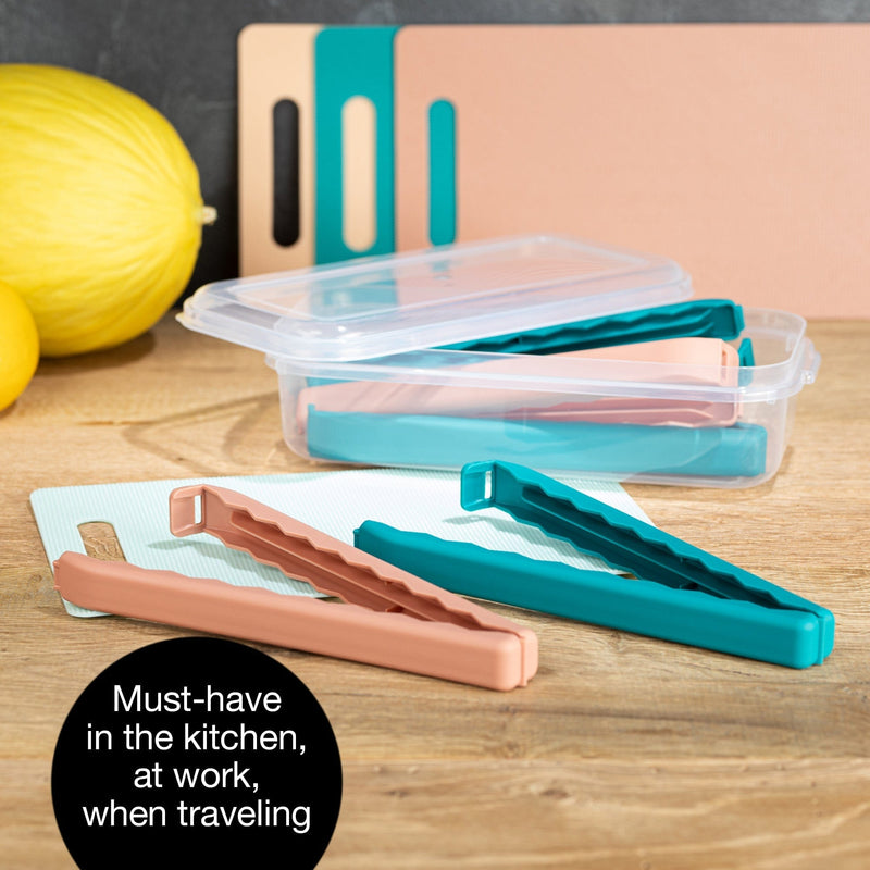 Load image into Gallery viewer, 8 Large Bag Clips in Clear Box (Mixed Colors) by Moritz & Moritz