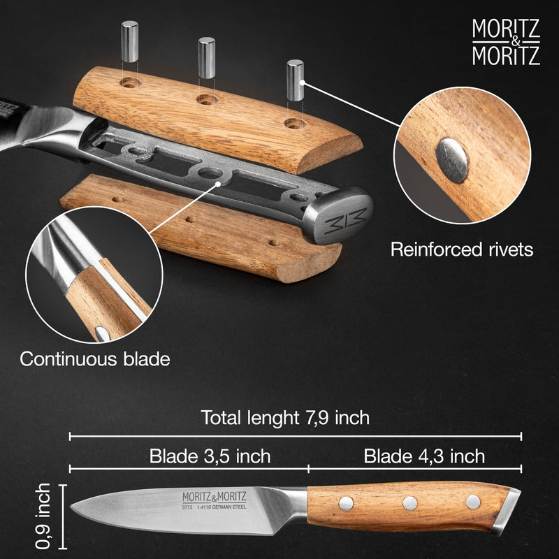 Load image into Gallery viewer, German Steel Professional Multipurpose Vegetable Knife (3.5 inches) by Moritz & Moritz
