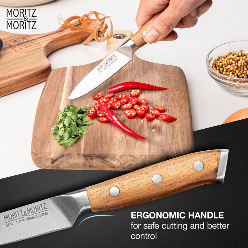 Load image into Gallery viewer, German Steel Professional Multipurpose Vegetable Knife (3.5 inches) by Moritz & Moritz