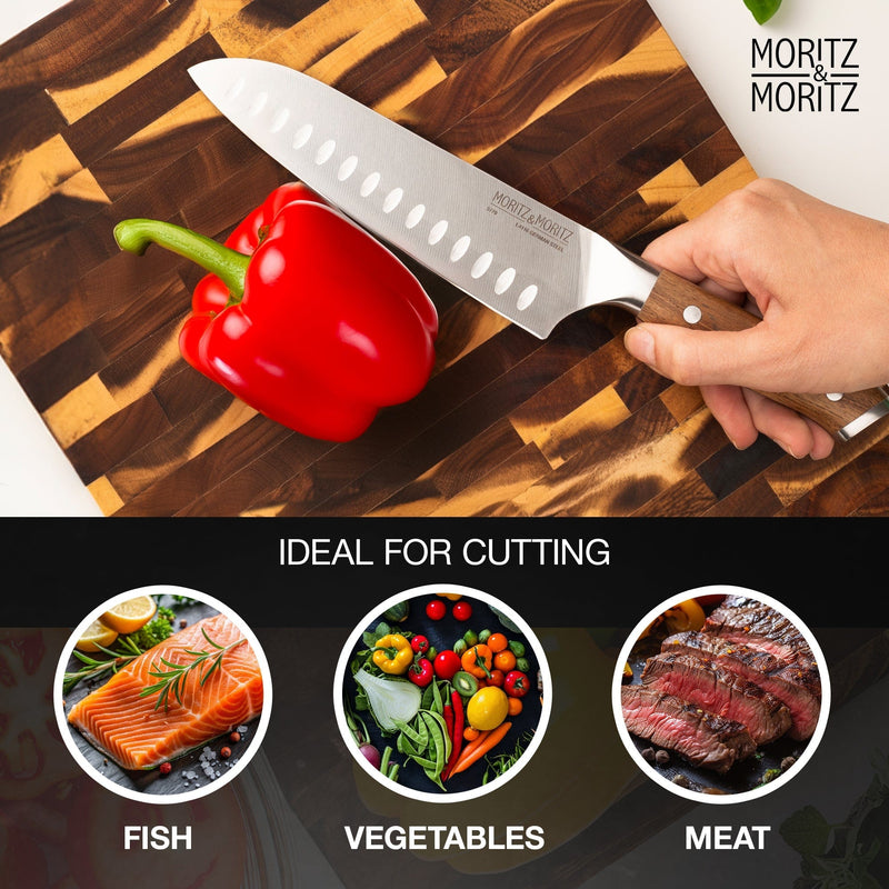 Load image into Gallery viewer, German Steel Professional Santoku Knife (7 inches) by Moritz & Moritz