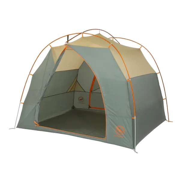 Load image into Gallery viewer, Two-tone camping tent with beige and gray colors on a white background