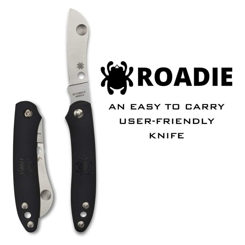 Load image into Gallery viewer, Spyderco Roadie Black Plain Edge