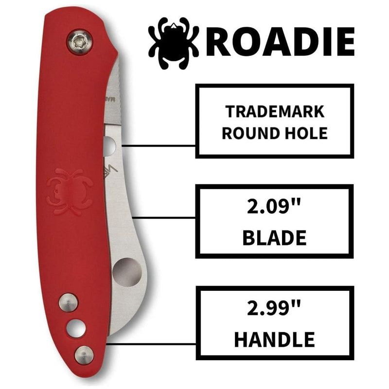 Load image into Gallery viewer, Spyderco Roadie Red Plain Edge