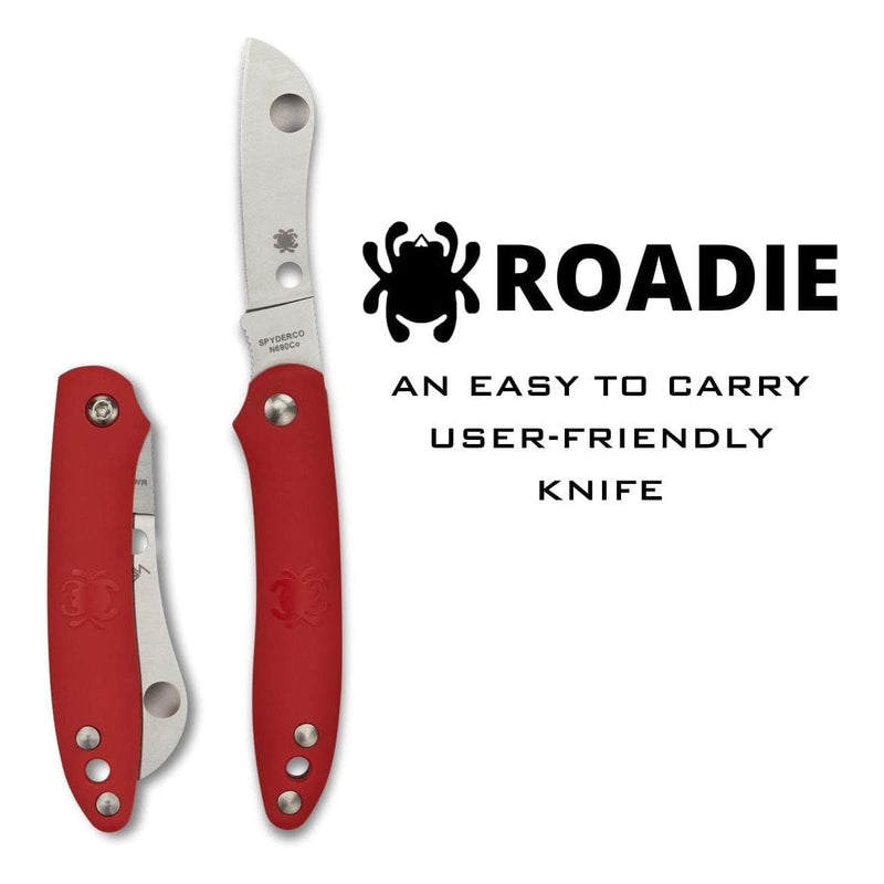 Load image into Gallery viewer, Spyderco Roadie Red Plain Edge