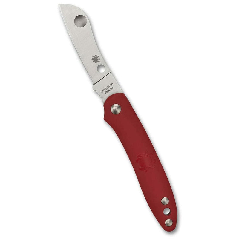 Load image into Gallery viewer, Spyderco Roadie Red Plain Edge