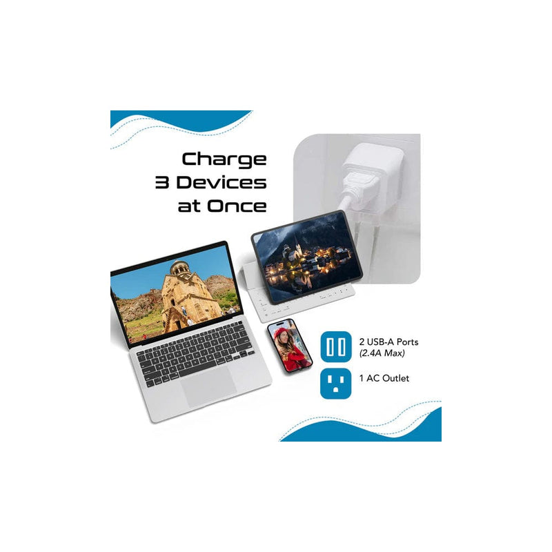 Load image into Gallery viewer, Ceptics European Travel Adapter - Type C - Dual USB (CTU-9C)