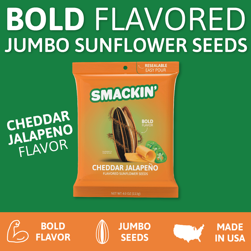 Load image into Gallery viewer, CHEDDAR JALAPEÑO by SMACKIN' Sunflower Seeds